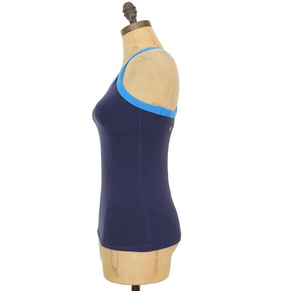 LULULEMON Ujjayi Power Y Racerback Tank Top Size 4 Blue Back Pocket EUC B59 - Picture 4 of 5
